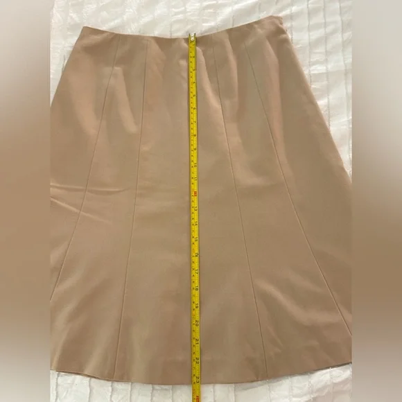 Calvin Klein Women's Tan A-Line Midi Skirt Size 4 - Picture 2 of 7